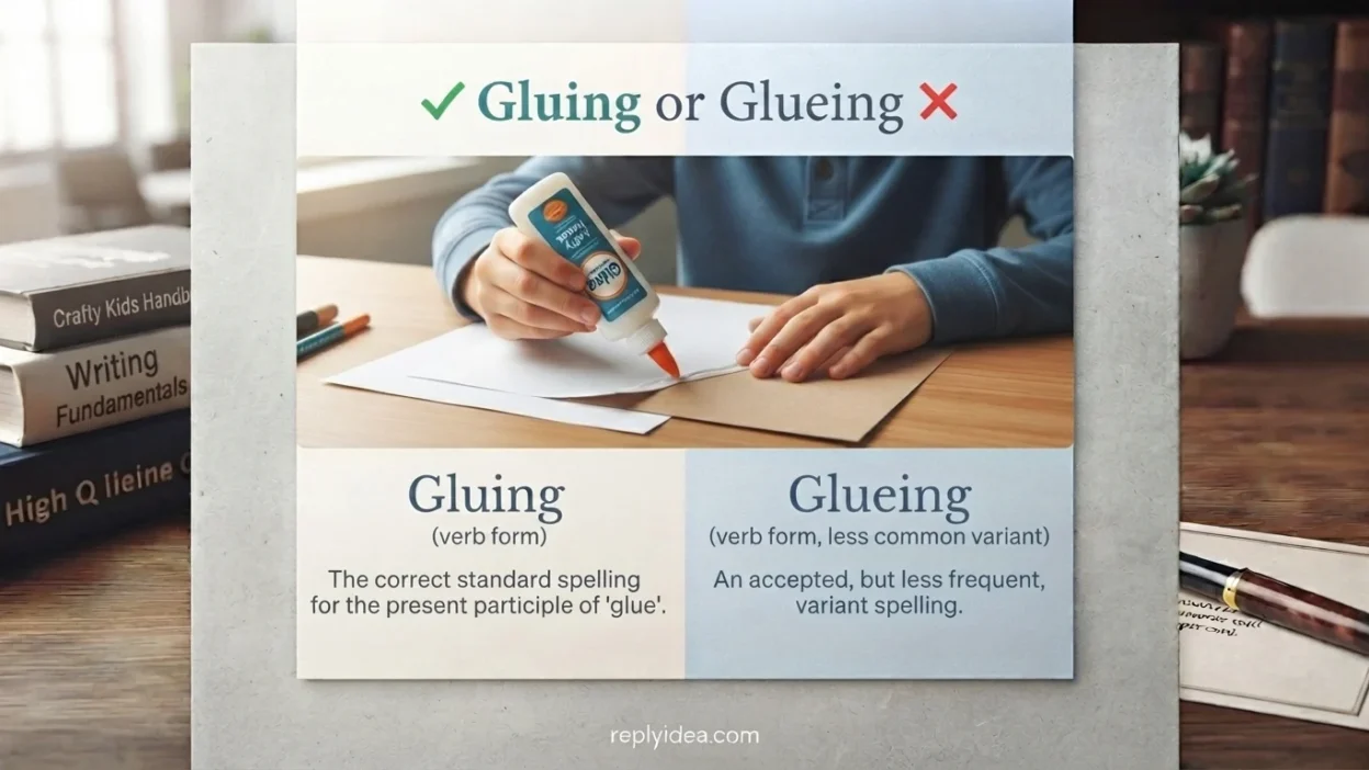 Gluing or Glueing